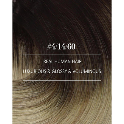 Clip-in Echthaar Extensions Braun-Blond Ombré 60cm