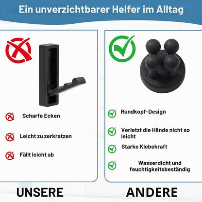 6x Silikon Zahnbürstenhalter Wandhalterung ohne Bohren