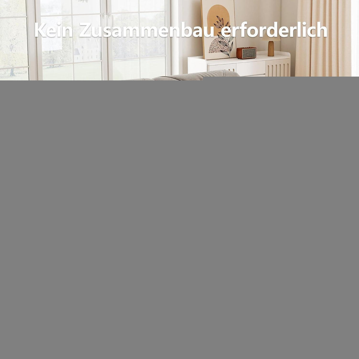 Rahmenloses 2-Sitzer Sofa Braun – Chenille Couch mit 32D Schaum