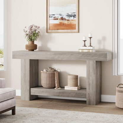 160cm Konsolentisch Landhausstil Grau – Vielseitiger Eingangstisch