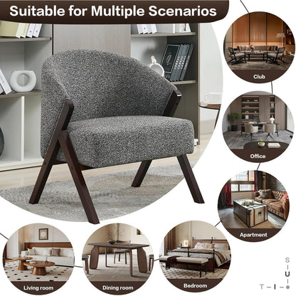 Teddy-Fleece Loungesessel Grau – Bequemer Sessel für Wohnzimmer