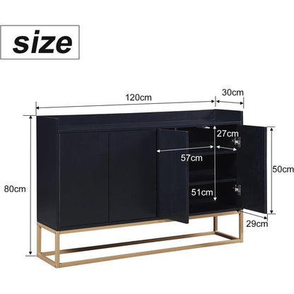 Sideboard 120cm – Küchenschrank mit Arbeitsplatte & Regalen