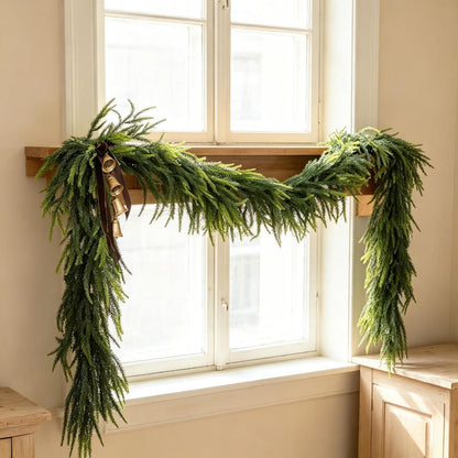 Norfolk Kieferngirlande 9FT – Weihnachtliche Dekoration für Haus & Garten