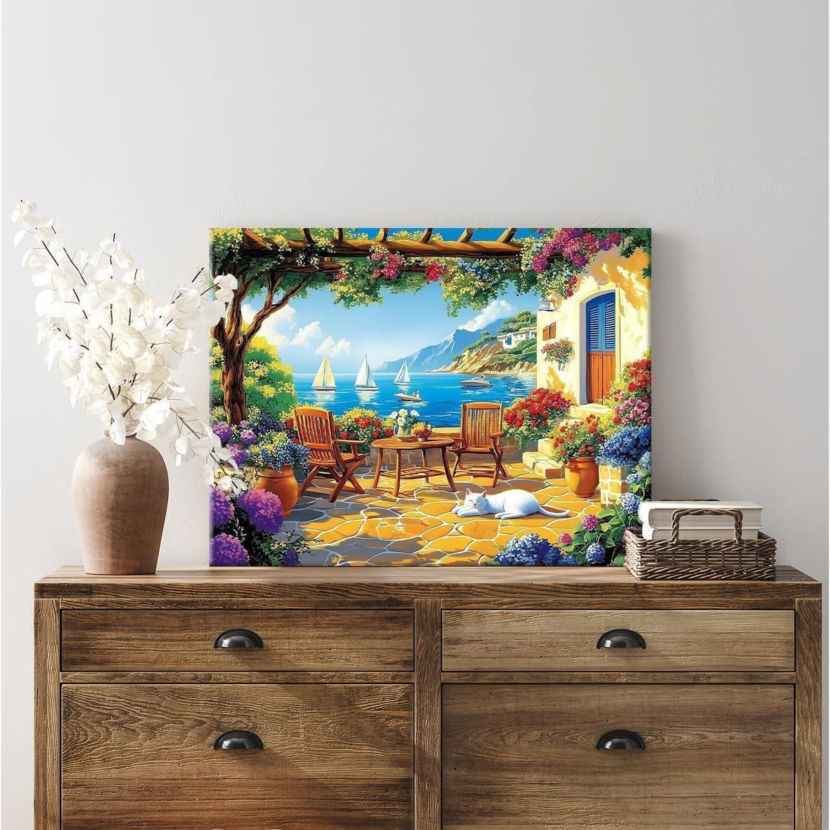 Diamant Painting Landschaft 30x40cm mit Rahmen – DIY Set für Erwachsene