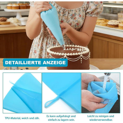Premium Spritzbeutel Set 33-teilig – Edelstahl Tüllen für Kuchen & Gebäck