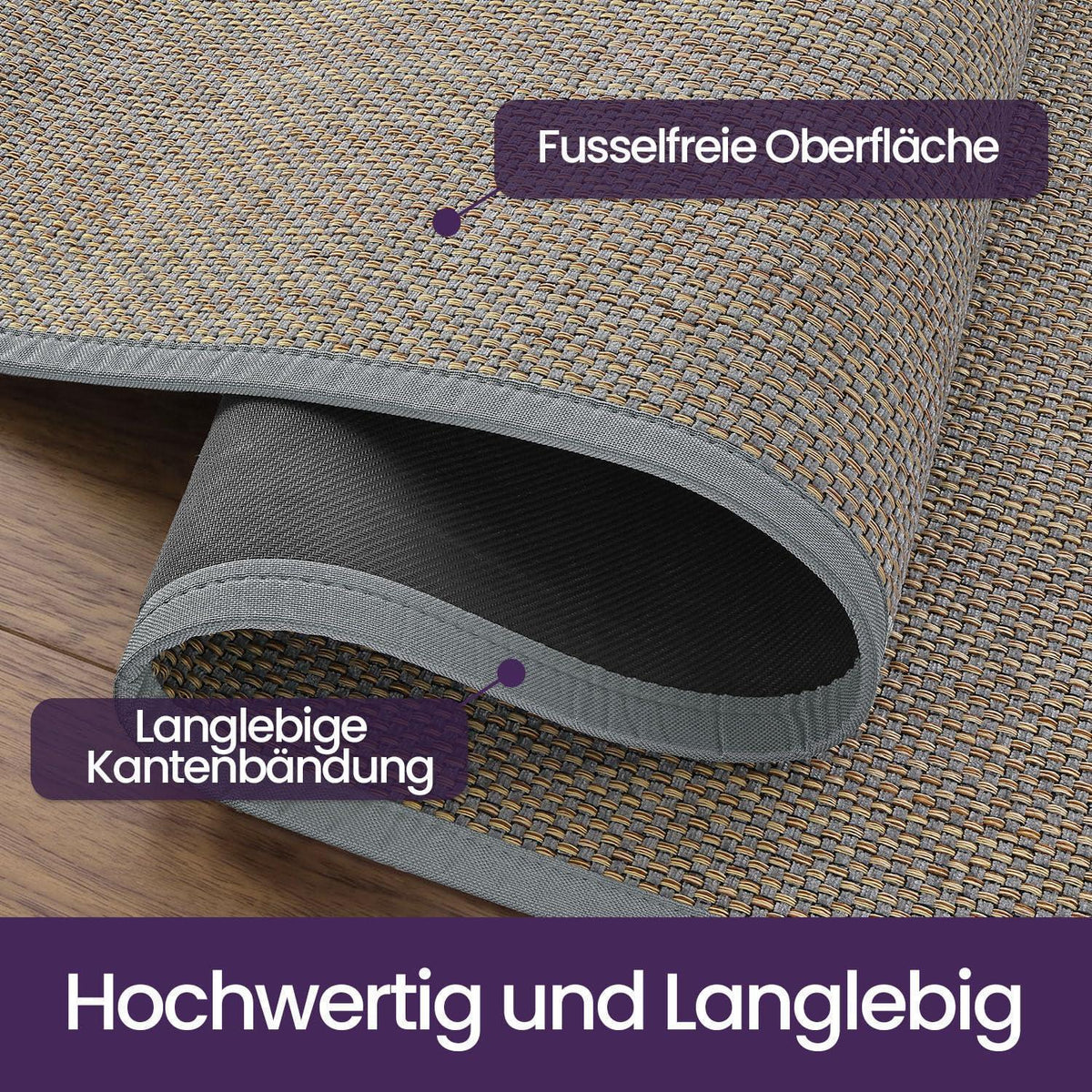 Läufer Flur Grau 60x210 cm – Rutschfest & Saugstark