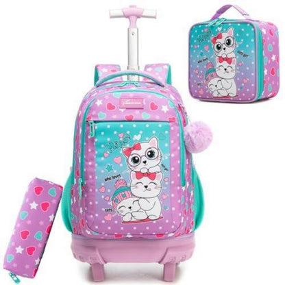 Schulrucksack Trolley Mädchen – Ergonomisch & Robust (1.-4. Klasse)