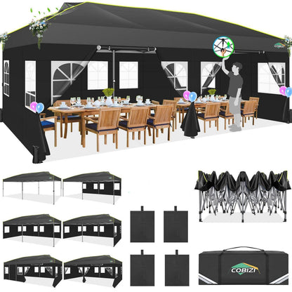 Faltpavillon 3x6m mit Seitenwänden – Wasserdicht & Winterfest