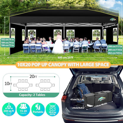 Faltpavillon 3x6m mit Seitenwänden – Wasserdicht & Winterfest