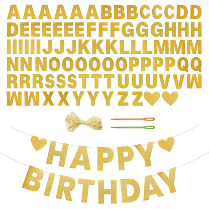 Goldene Buchstaben Girlande DIY – Personalisiertes Banner für Partys