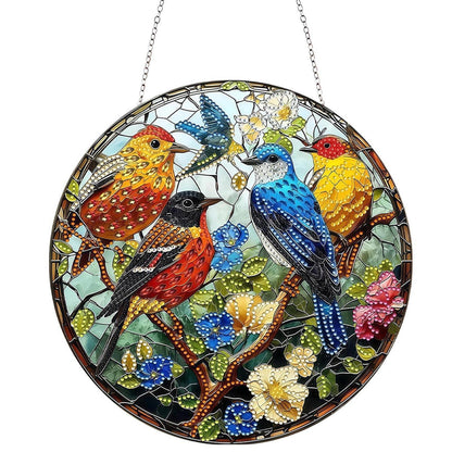 5D Diamant Painting Vogel Anhänger – Fensterbild für Zuhause