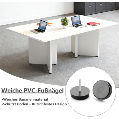 Modularer Konferenztisch, Erweiterbar für 4-12 Personen, 180x120cm