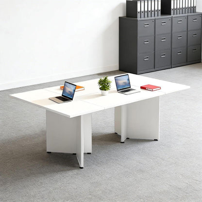 Modularer Konferenztisch, Erweiterbar, Weiß, 600 cm