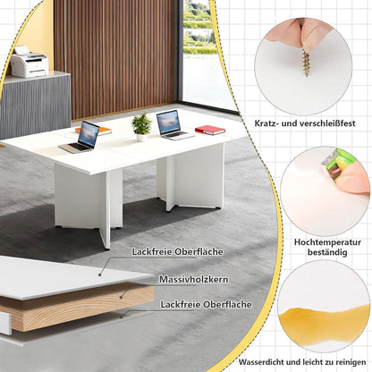 Erweiterbarer Konferenztisch Modular | 400 cm | Dunkelbraun