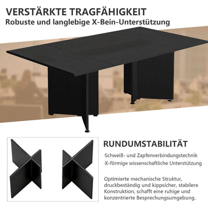 Erweiterbarer Konferenztisch Weiß – Modular & Flexibel für 4-12 Personen