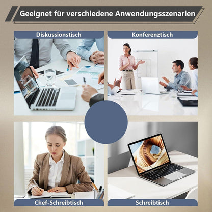 Erweiterbarer Konferenztisch Modular | 240 cm | Schwarz-Weiß