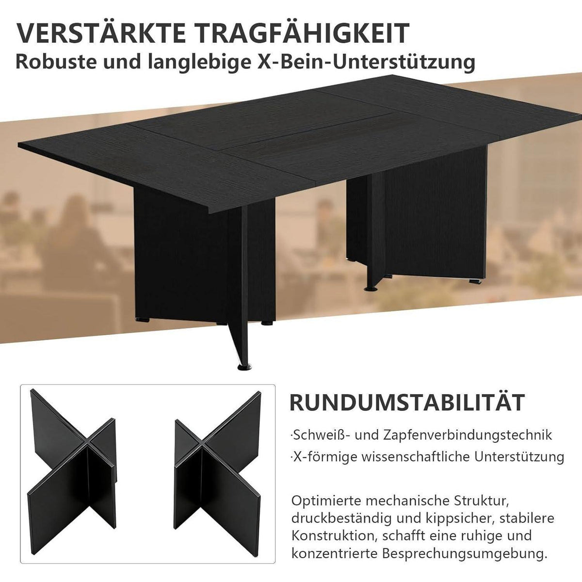 Modularer Konferenztisch Erweiterbar | Schreibtisch für Büro & Meeting