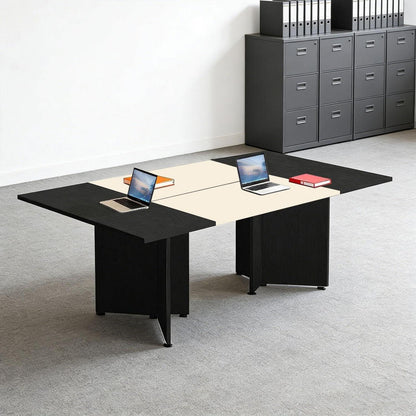 Erweiterbarer Konferenztisch Modular | 240 cm | Schwarz & Beige