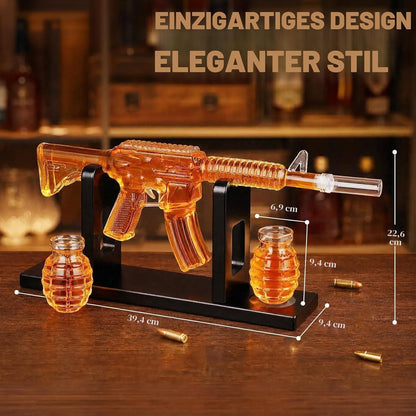 Whiskey Dekanter Set mit Gläsern & Trichter – Geschenk für Männer