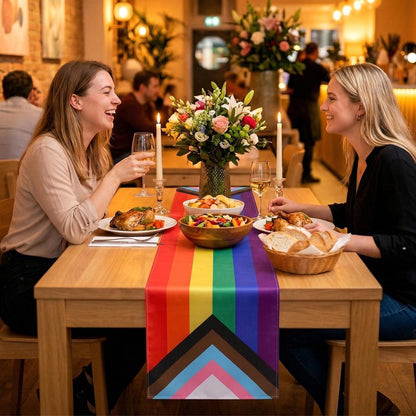 Regenbogen Tischläufer 33x183cm – Pride Month Partydeko