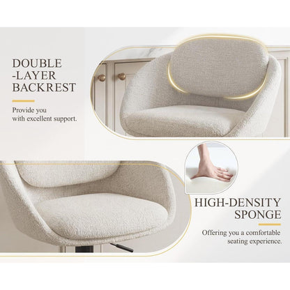 Ya-Home Barhocker 4er Set, Chenille, Höhenverstellbar