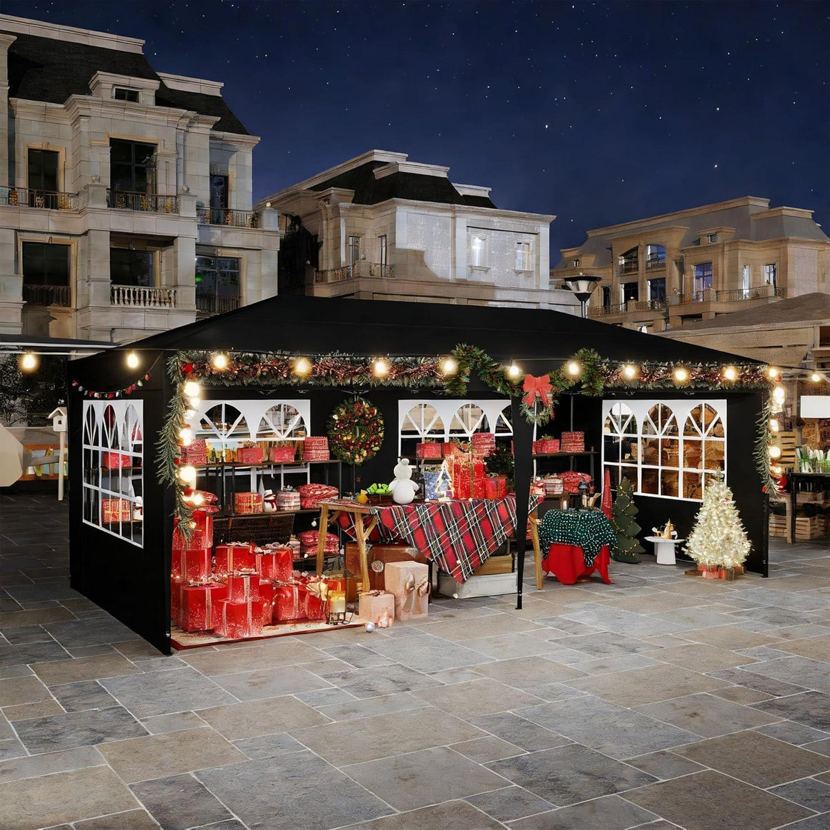 Faltpavillon 3x6m – Wasserdicht, UV-Schutz & 6 Seitenwände