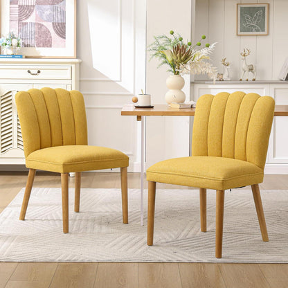 2er-Set Esszimmerstühle Gelb – Modern & Komfortabel