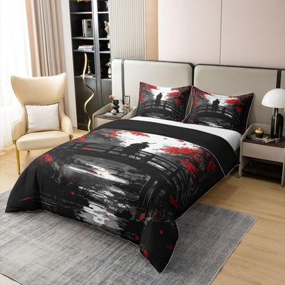 Japanisches Samurai Bettwäsche-Set 200x200 Baumwolle
