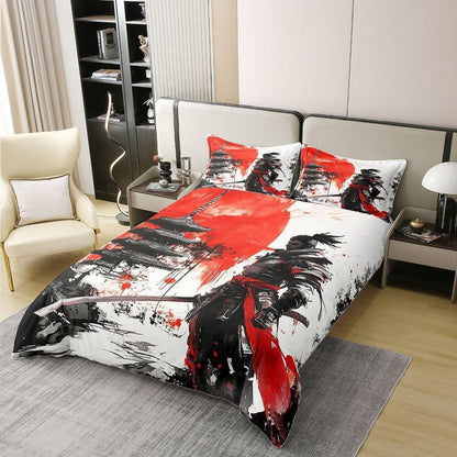 Japanisches Samurai Bettwäsche-Set 155x220 Baumwolle