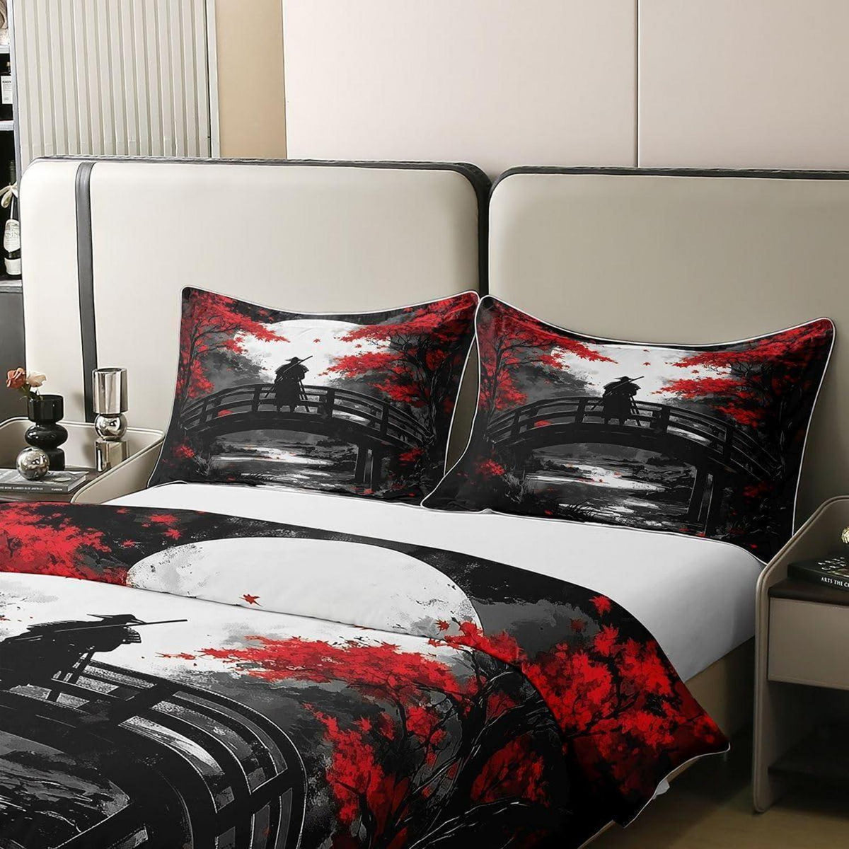 Japanisches Samurai Bettwäsche-Set 220x240 Baumwolle