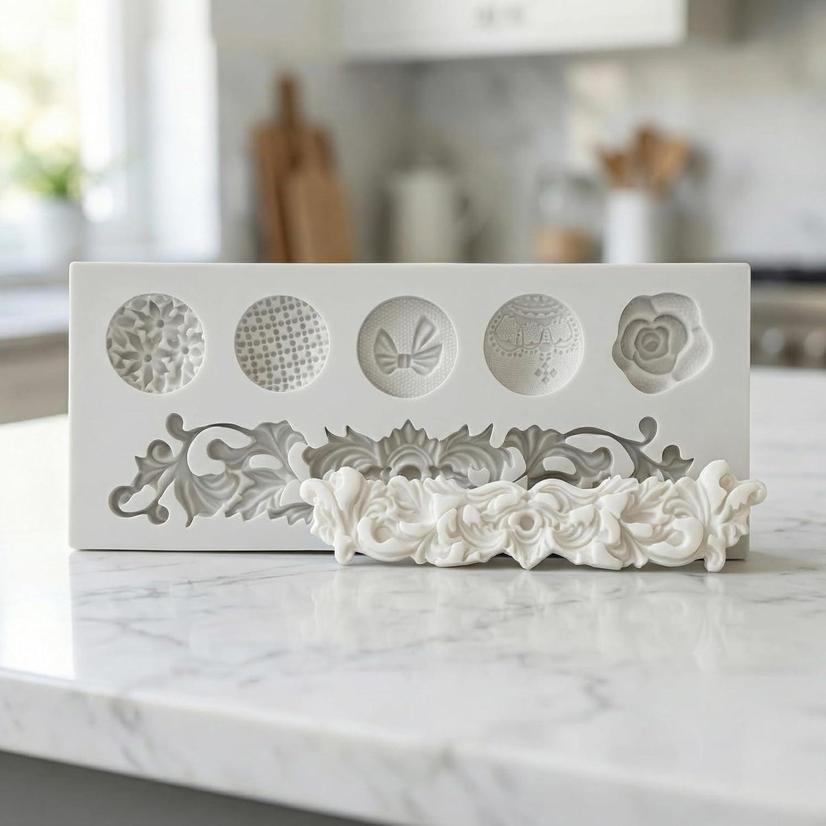 3x Barock Silikonformen für Kuchen & Dessert Dekoration