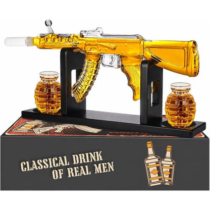 Whisky Dekanter Set mit Gläsern & Trichter – Geschenk für Männer