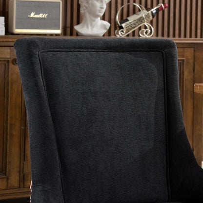 Esszimmerstühle 4er Set, Gepolsterte Chenille Stühle mit Holzbeinen