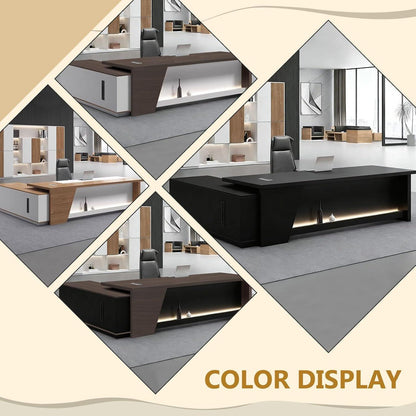 Moderner L-förmiger Schreibtisch mit Stauraum – 200x80x75 cm