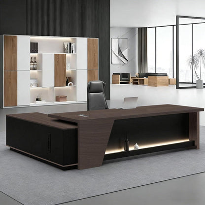 Moderner L-förmiger Schreibtisch mit Stauraum – Großer Bürotisch für Büro & Homeoffice
