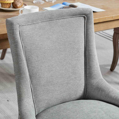 Esszimmerstühle 6er Set, Gepolsterte Chenille Stühle Grau