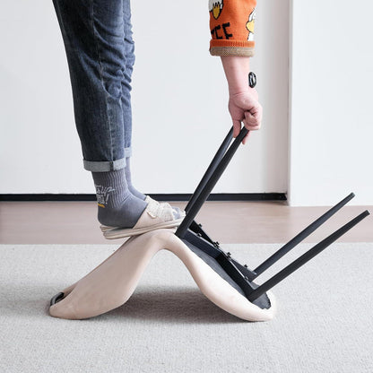 Runder Esstisch Set 100cm mit 4 Samtstühlen – Gelb & Beige
