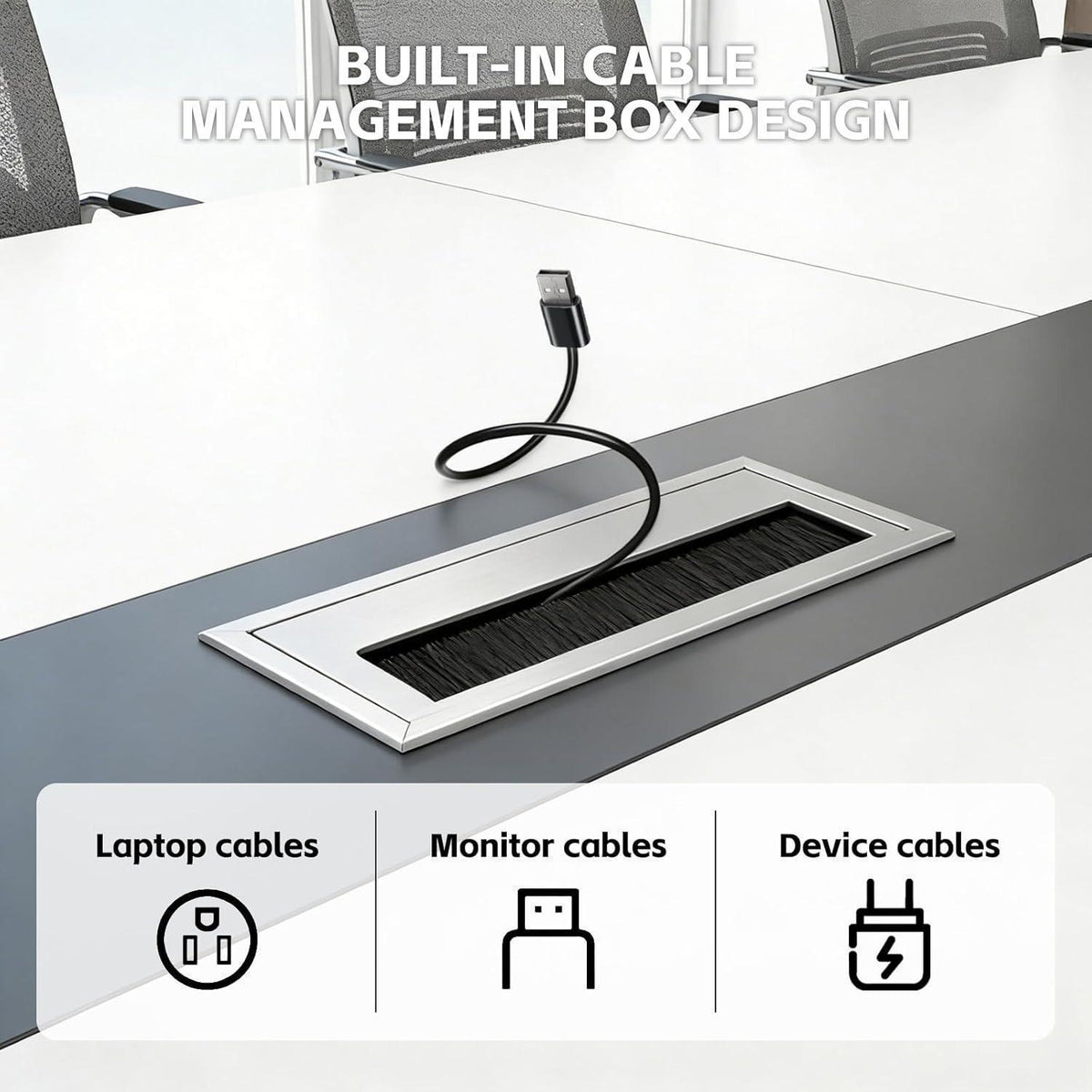 Moderner Konferenztisch Groß – Stabiler Meetingtisch 320x100x74cm