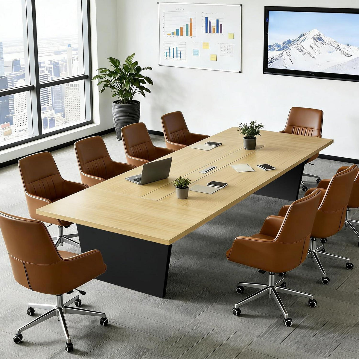Konferenztisch 160x80cm – Moderner Besprechungstisch für Büro & Meeting