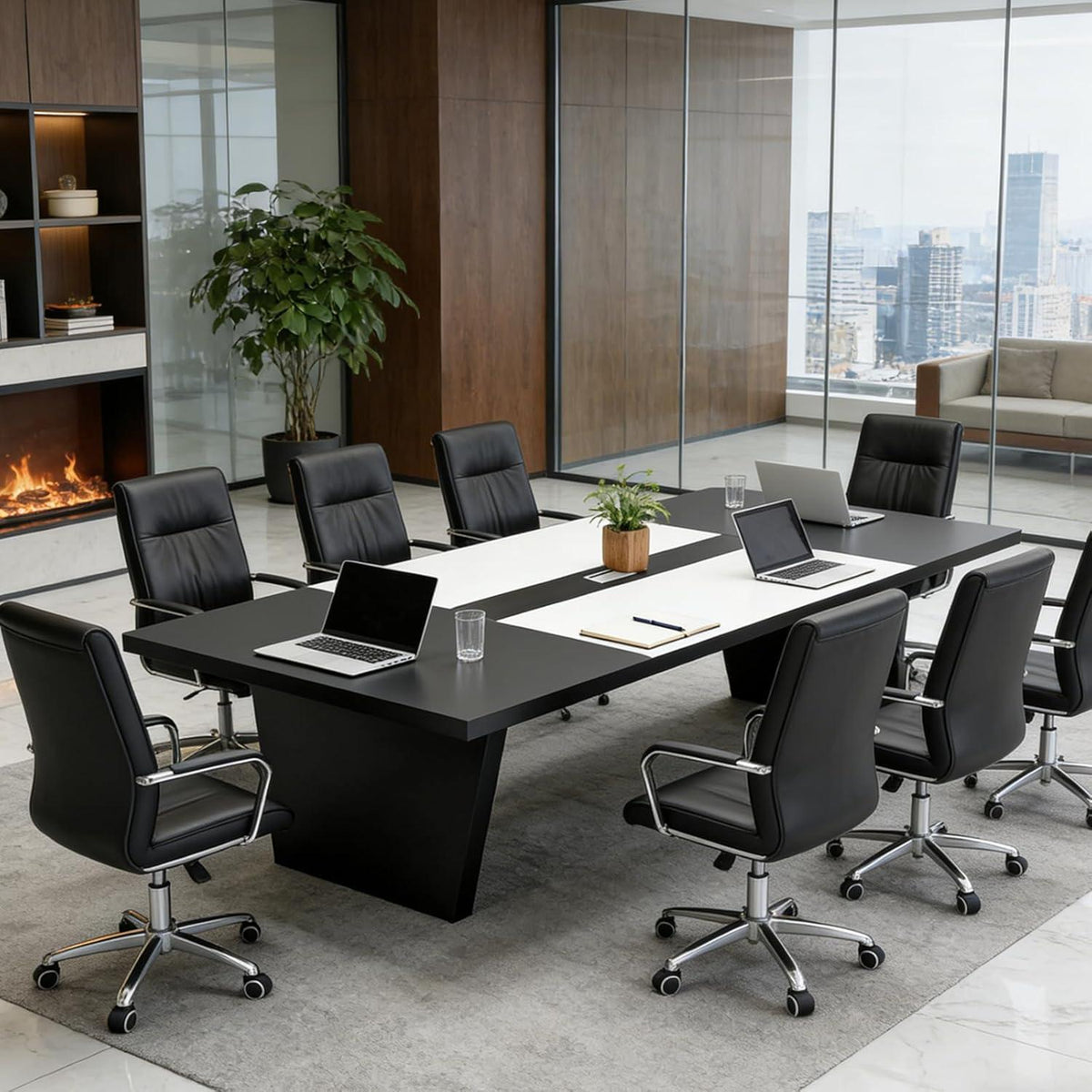 Moderner Konferenztisch 160x80cm – Stabiler Besprechungstisch für Büro