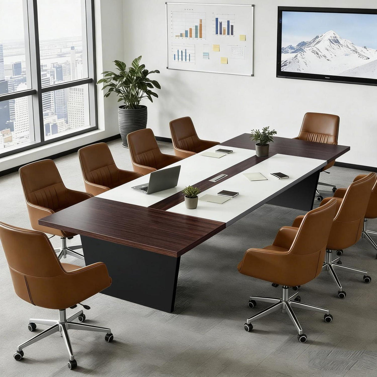 Moderner Konferenztisch 180x100cm – Stabiler Besprechungstisch für Büro