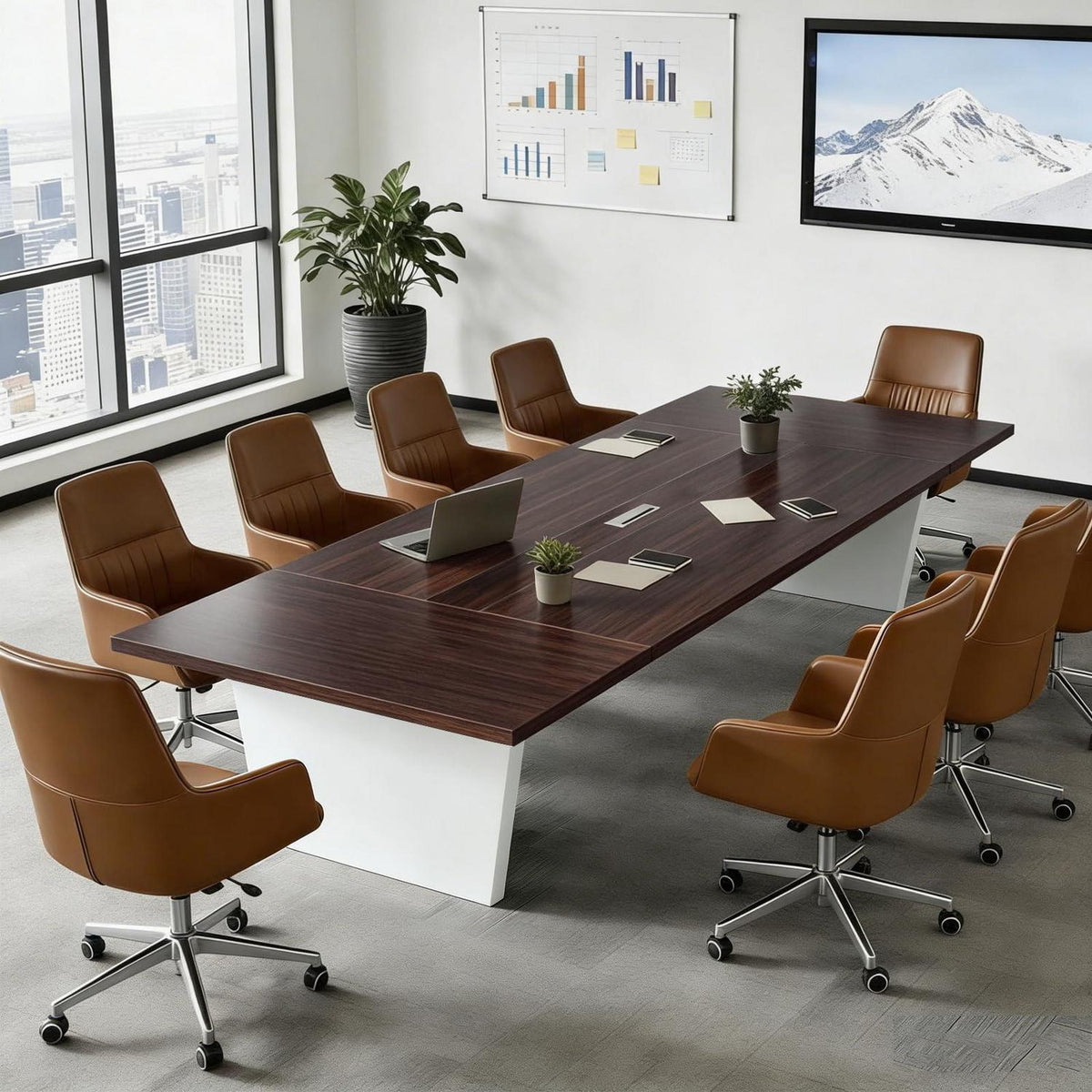 Moderner Konferenztisch 240x100cm – Stabiler Besprechungstisch für Büro