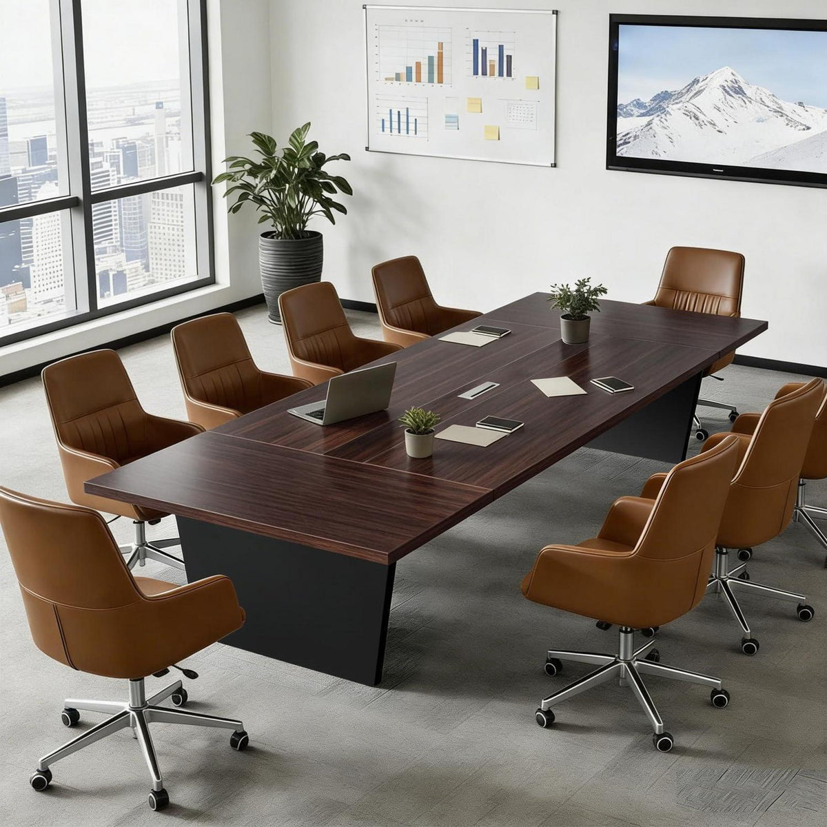 Moderner Konferenztisch 160x100cm – Stabiler Besprechungstisch für Büro