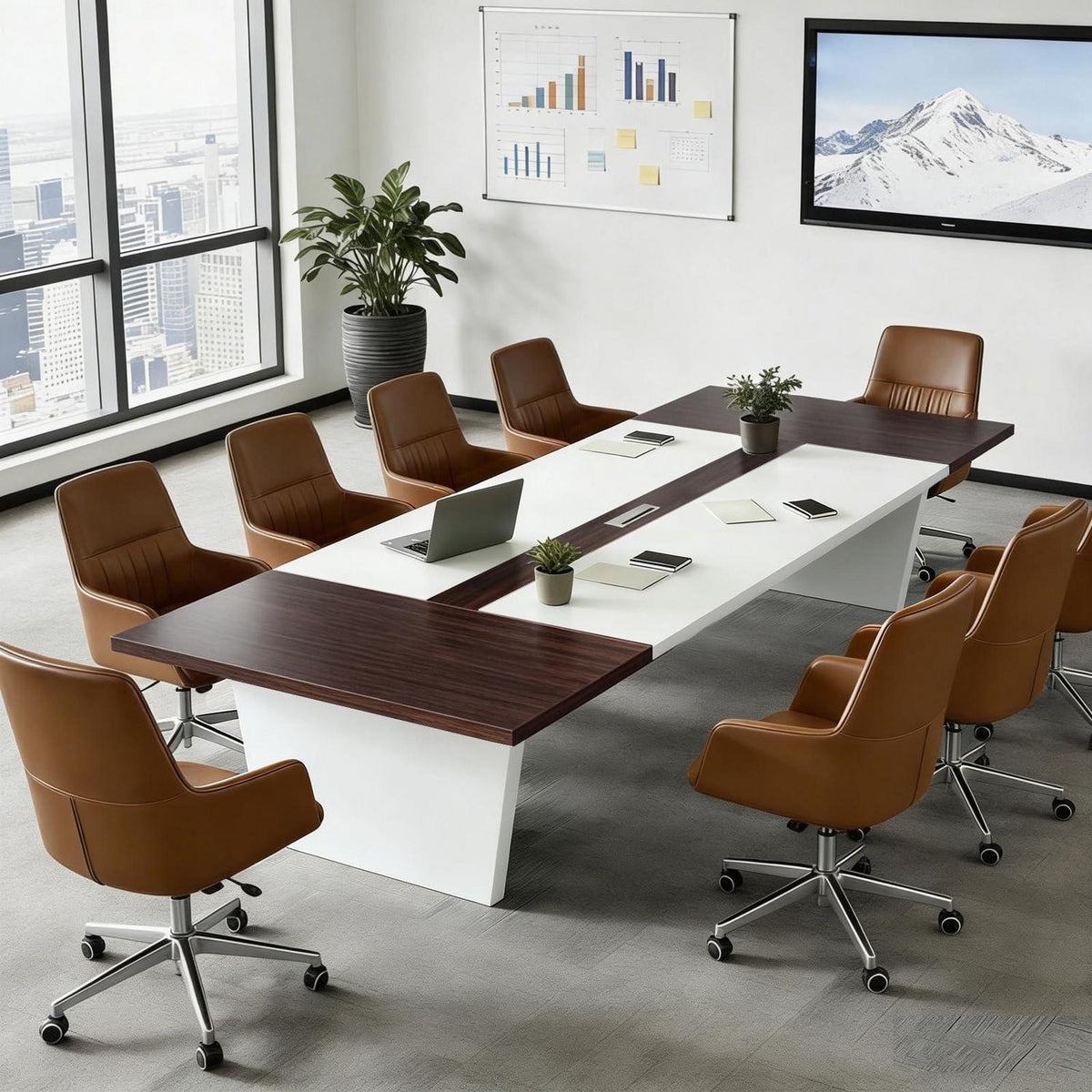 Moderner Konferenztisch 240x120cm – Stabiler Besprechungstisch für Büro