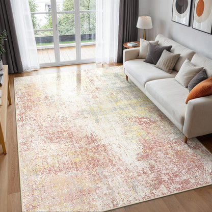 Moderner Wohnzimmerteppich Koralle 200x290 cm – Waschbar & Rutschfest