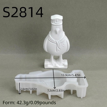 6x Möwe Silikonform Maritim – Gießformen für Kerzen & Seife