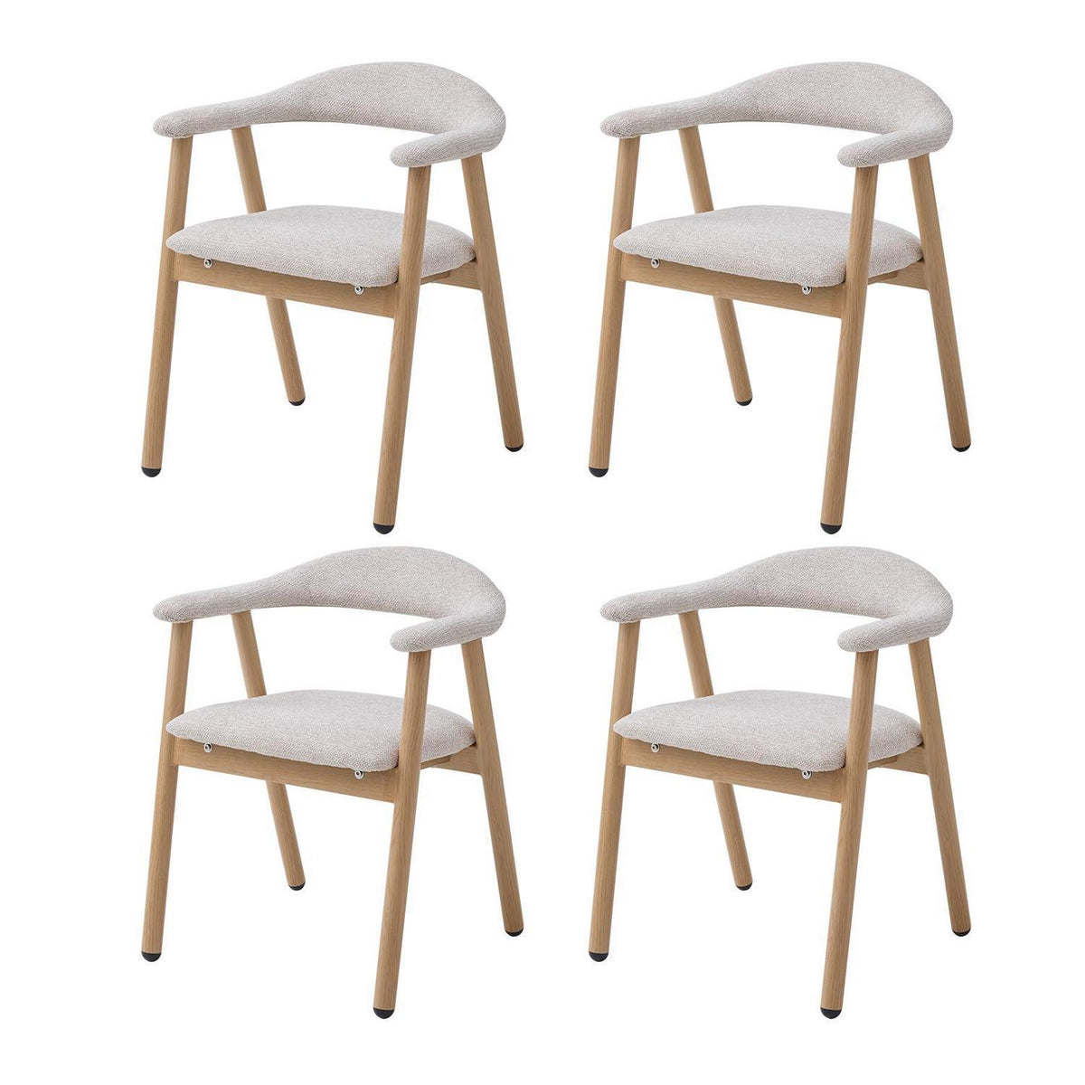 Küchenstuhl 4er Set, Moderne Polsterstühle mit Stoffbezug