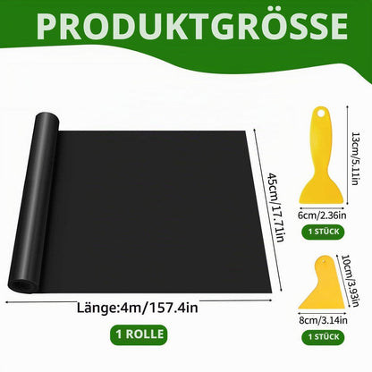 Aquarium Rückwand Folie 400x45cm – Selbstklebend & Matt Schwarz