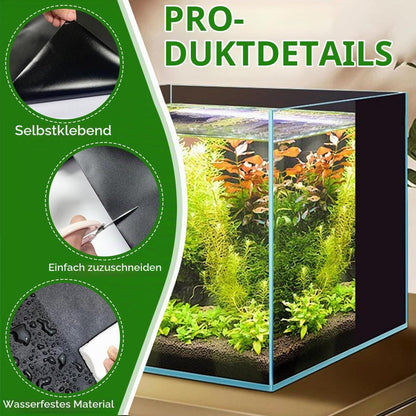 Aquarium Rückwand Folie 400x45cm – Selbstklebend & Matt Schwarz