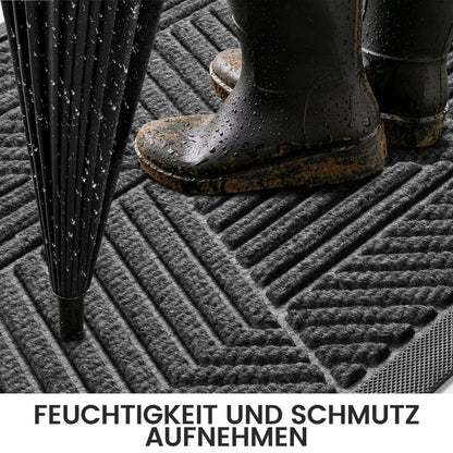 Fußmatte Grau 59x89 cm - Schmutzfangmatte Innen & Außen